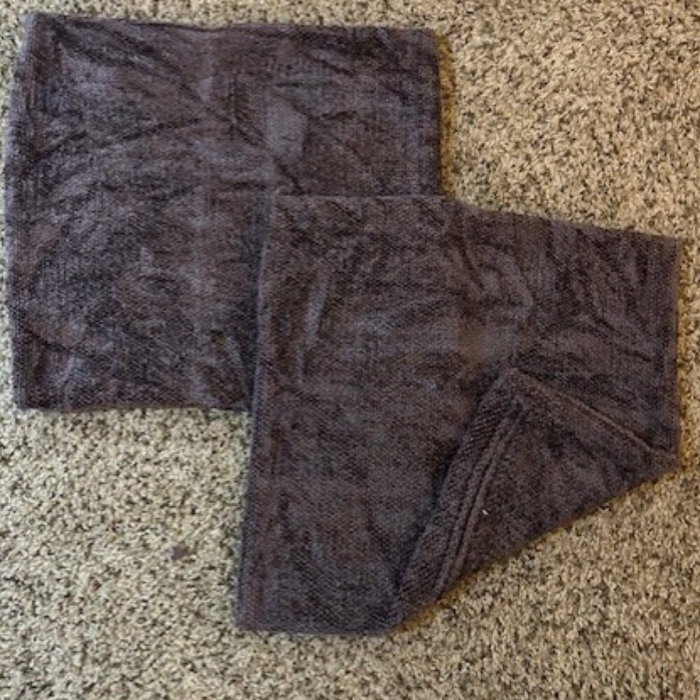 Pair of Pottery Barn Chenille Pillow covers --Purple